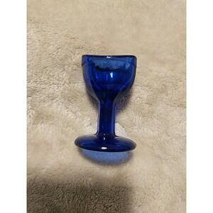 1930s Vintage Dark Cobalt Blue Glass Eye Wash Cup Ocular Care